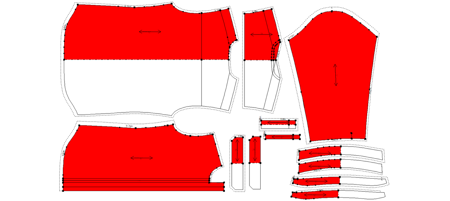 Men's Full Sleeves (Partywear) Shirt Sewing Pattern - A0002-23-W-3