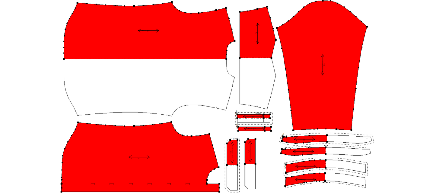 Men's Full Sleeves (Partywear) Shirt Sewing Pattern - A0003-23-W-3