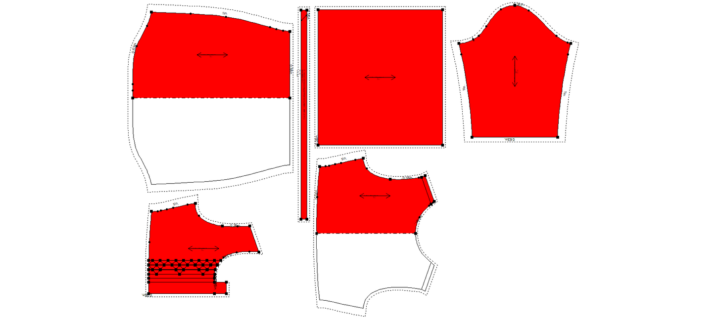 Women's Full Sleeves Regular Fit Kurti Sewing Pattern - A0001-23-W-2