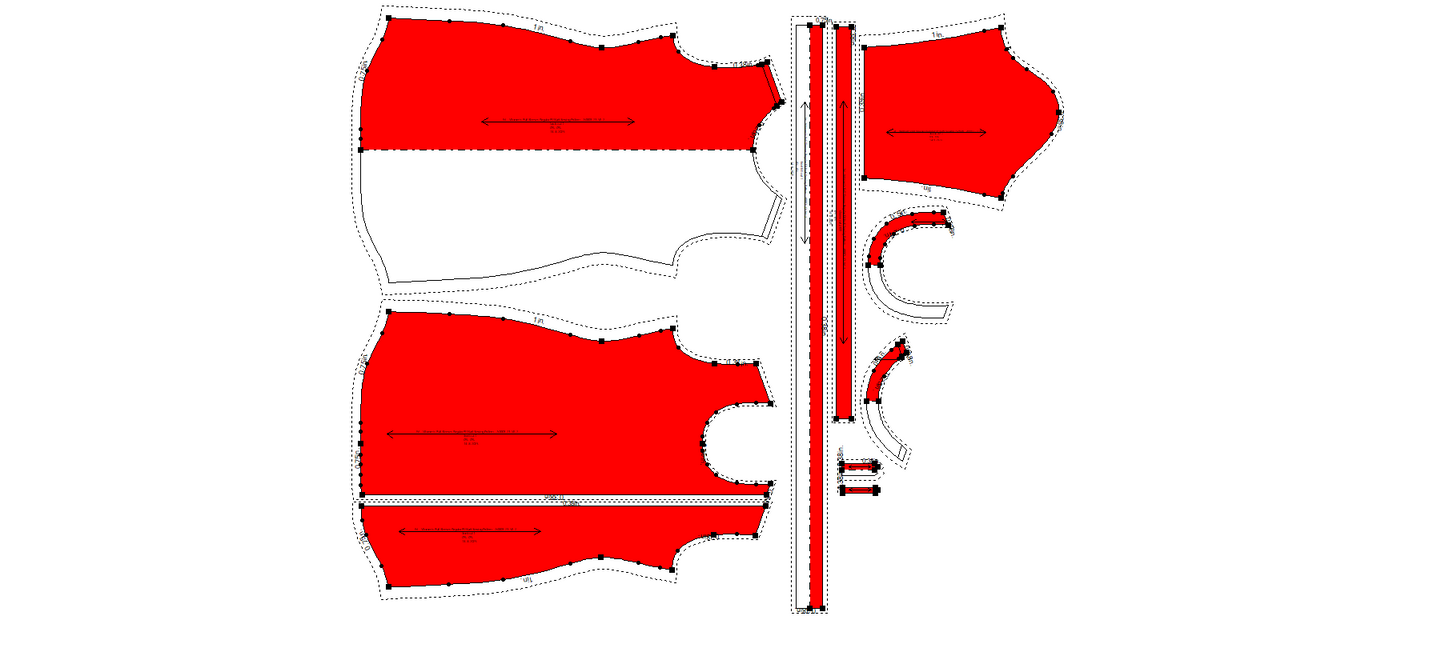 Women's Full Sleeves Regular Fit Kurti Sewing Pattern - A0003-23-W-2