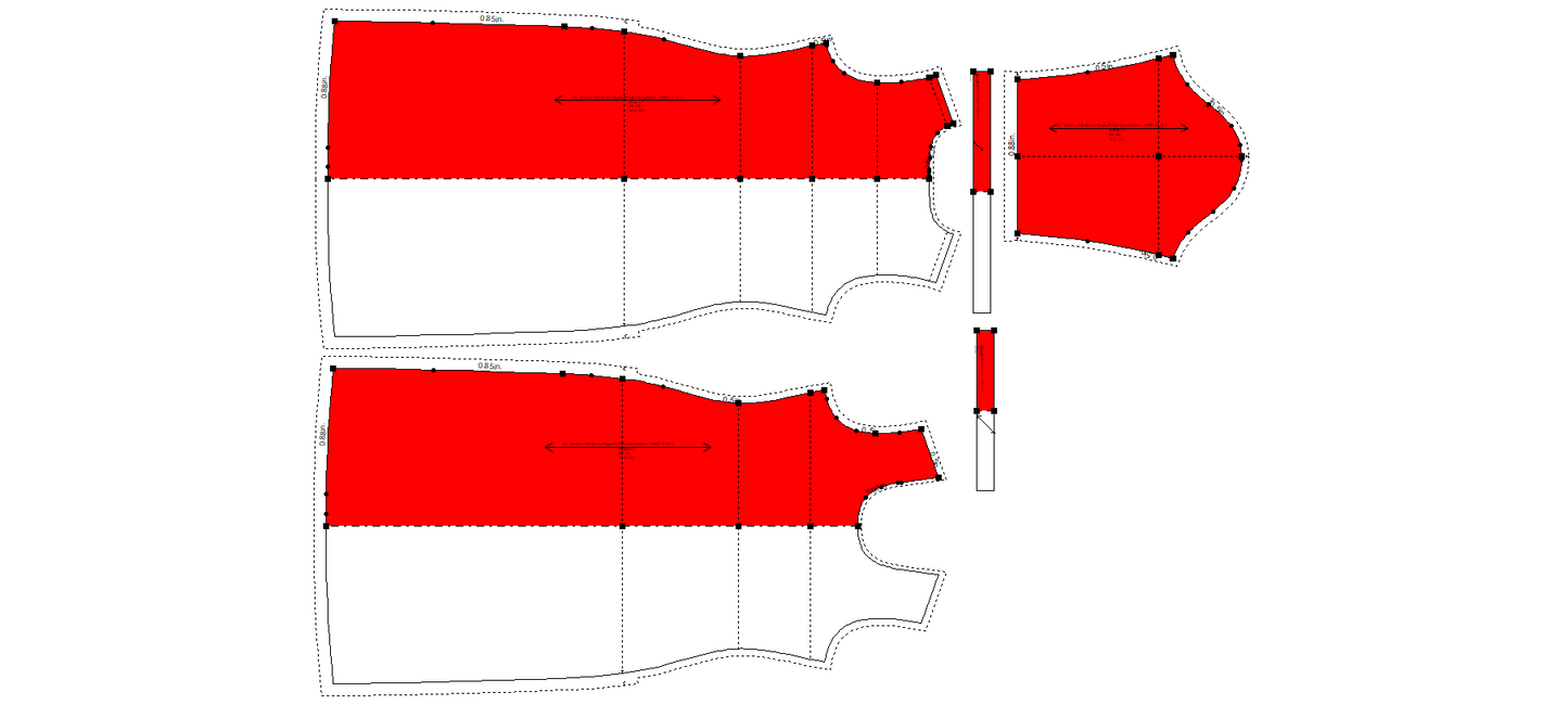 Women's Full Sleeves Regular Fit Kurti Sewing Pattern - A0009-23-W-2