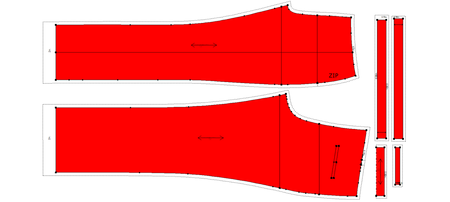 Women's Formal Pant Sewing Pattern - A0001-22-V-1