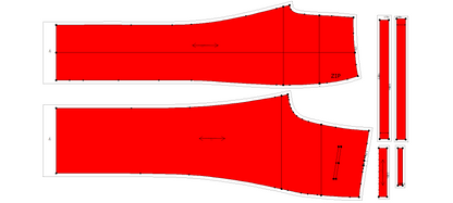 Women's Formal Pant Sewing Pattern - A0001-22-V-1