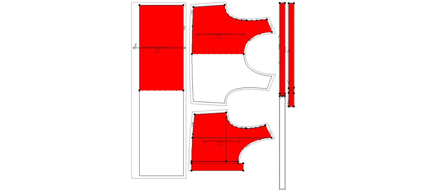 Women's Top Sewing Patterns - A0002-22-V-3