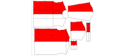 Men's Double Sleeves T-Shirt Sewing Pattern - A0005-22-V-05