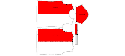 Unisex Half Sleeves T-Shirt Sewing Pattern - A0016-22-V-05