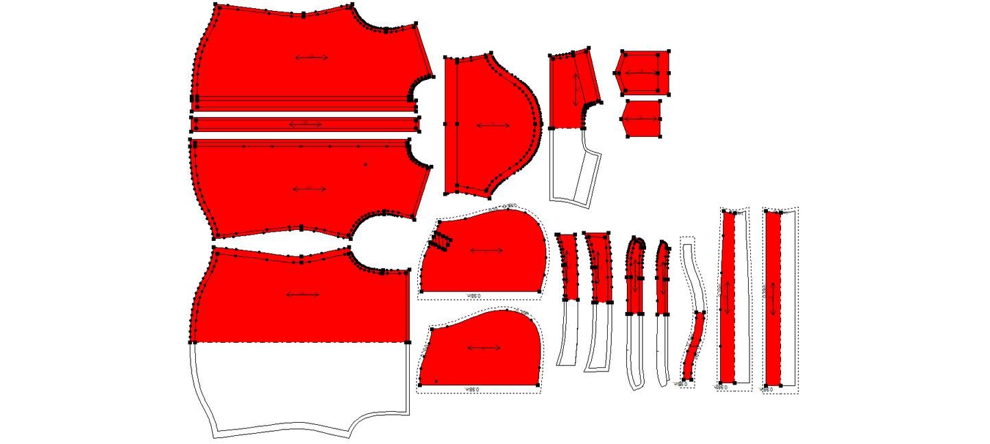 Men's Half Sleeves Shirt with Hood Sewing Pattern - A0002-22-V-04