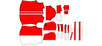 Men's Half Sleeves Shirt with Hood Sewing Pattern - A0002-22-V-04