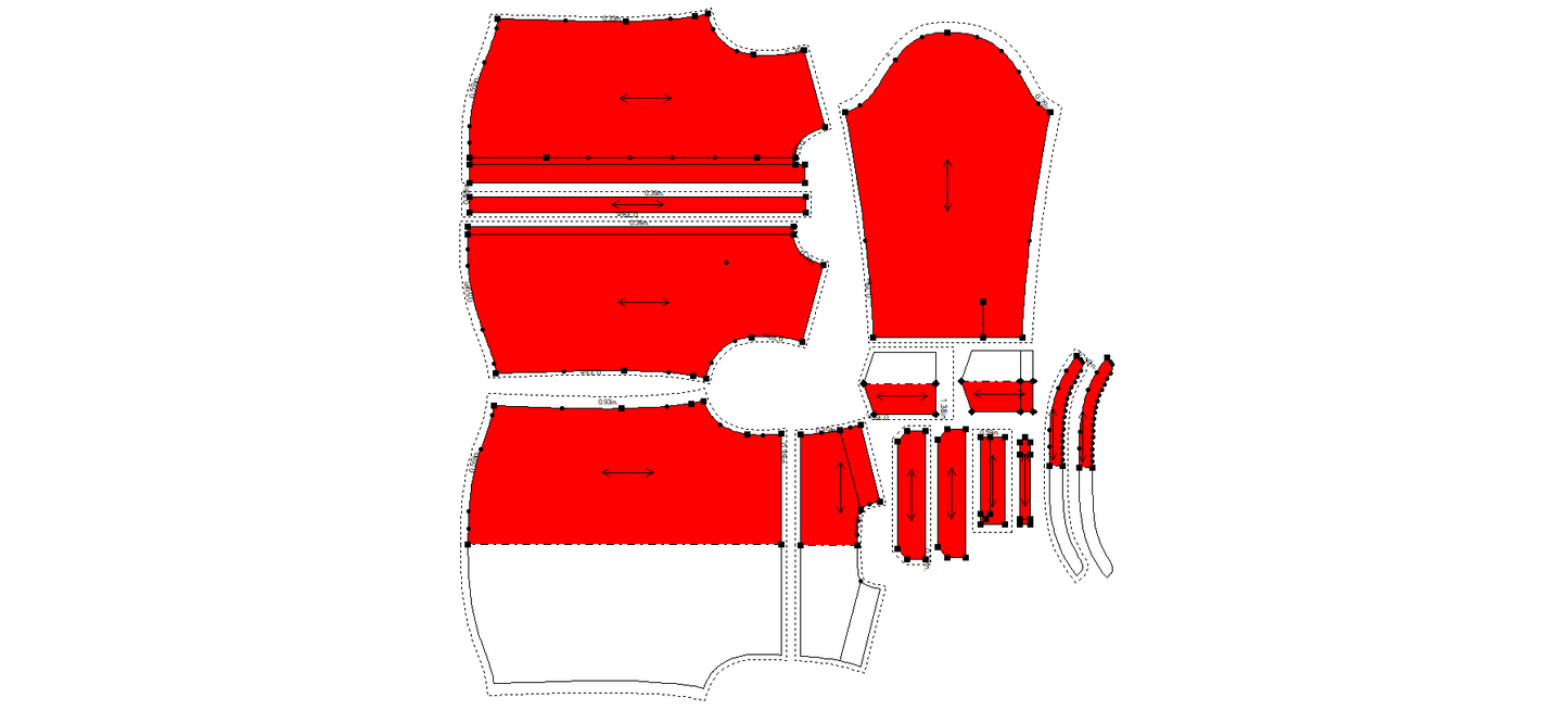 Men's Full Sleeves Shirt Chinese Collar Sewing Pattern - A0008-22-V-04