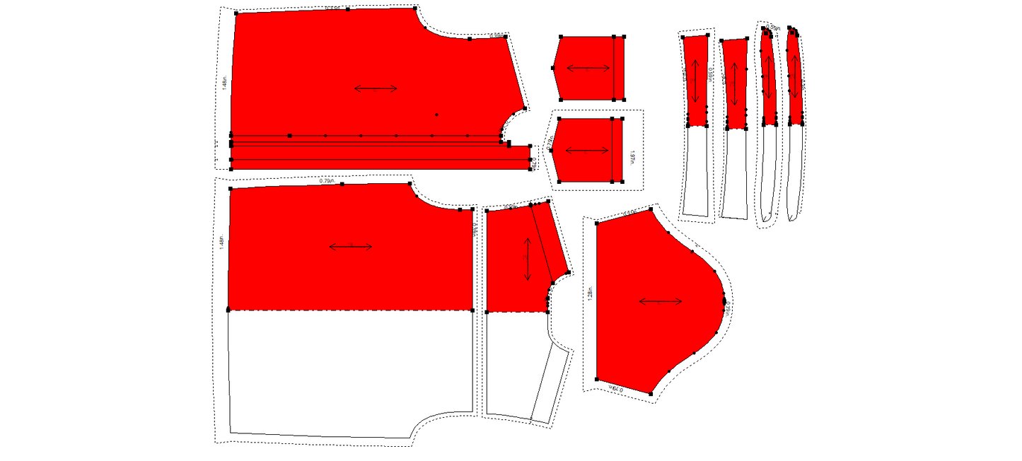 Men's Half Sleeves Shacket Sewing Pattern - A0019-22-V-04