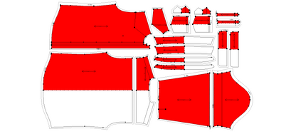 Men's Detachable Sleeves Shirt Sewing Pattern - A0003-22-V-04