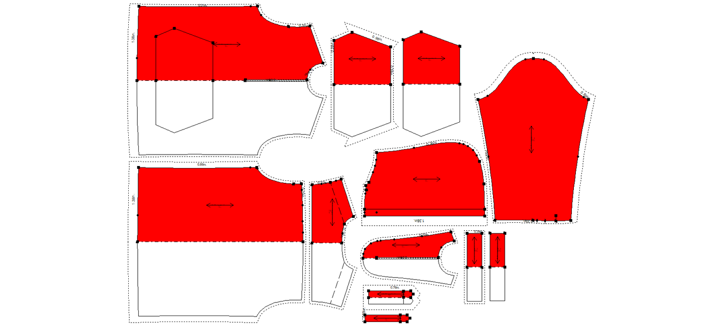 Men's Full Sleeves Shirt with Hood Sewing Pattern - A0021-22-V-04