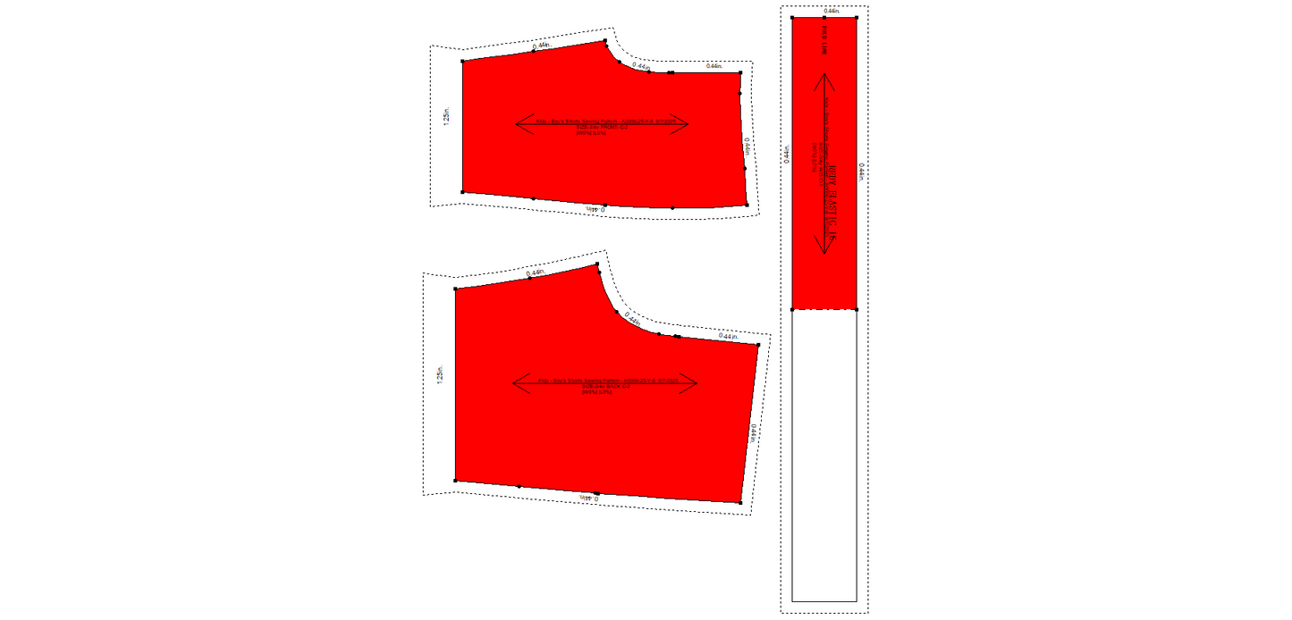 Kids - Boy's Shorts Sewing Pattern - A0006-25-Y-8