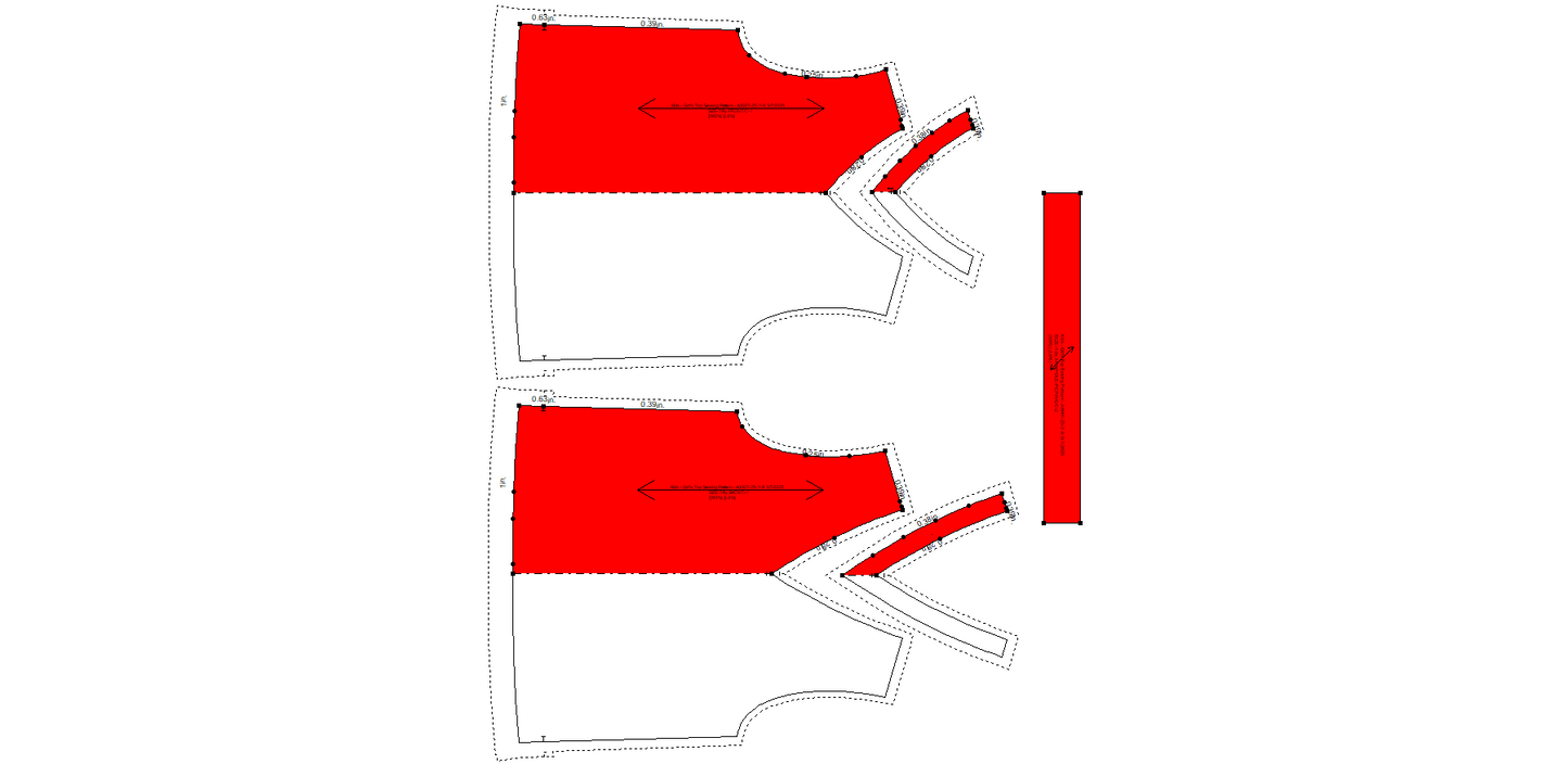 Kids - Girl's Top Sewing Pattern - A0007-25-Y-8