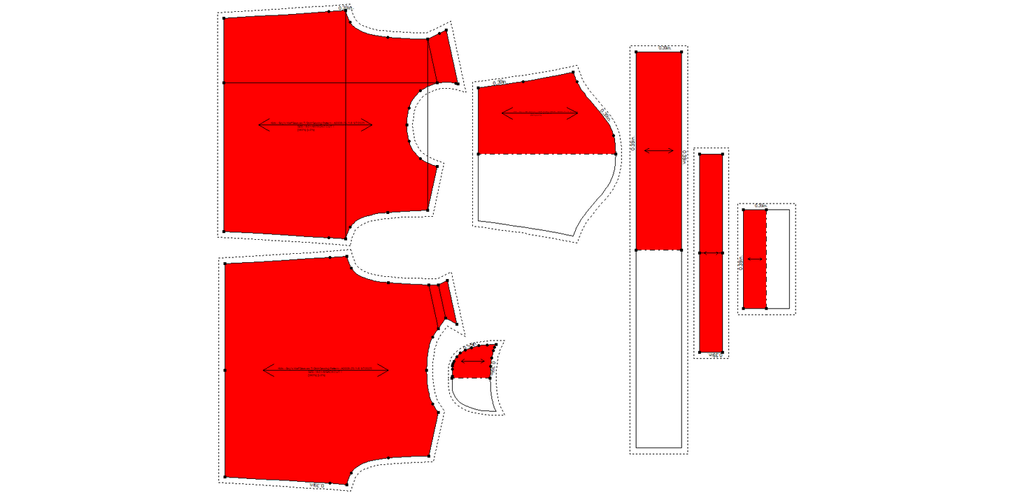 Kids - Boy's Half Sleeves T-Shirt Sewing Pattern - A0008-25-Y-8