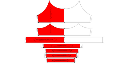 Women's Camisole Bra Sewing Pattern - A0004-22-V-12