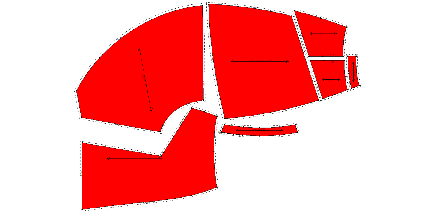 Women's Skirt Sewing Pattern - A0004-22-V-08