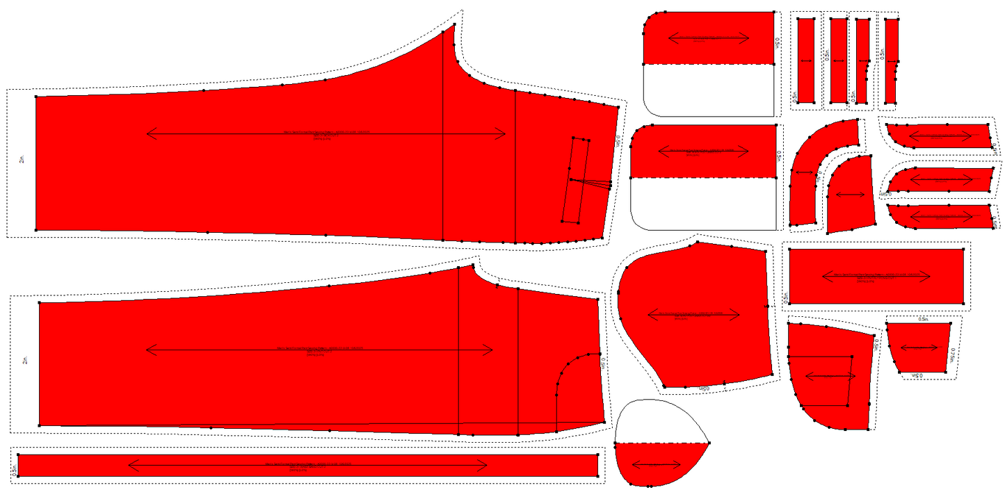 Men's Semi Formal Pant Sewing Pattern - A0006-22-V-08