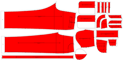 Men's Semi Formal Pant Sewing Pattern - A0006-22-V-08