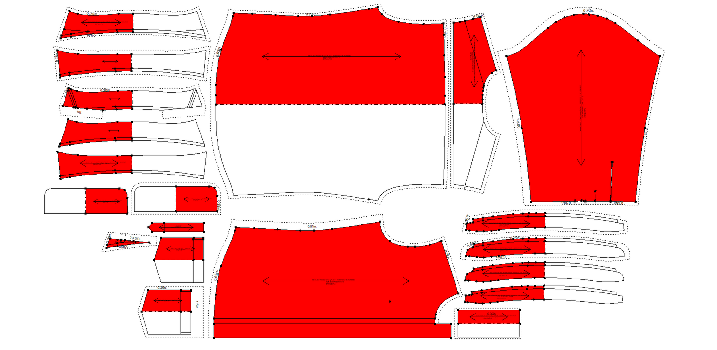 Men's Slim Fit Shirt Sewing Pattern - A0009-22-V-08