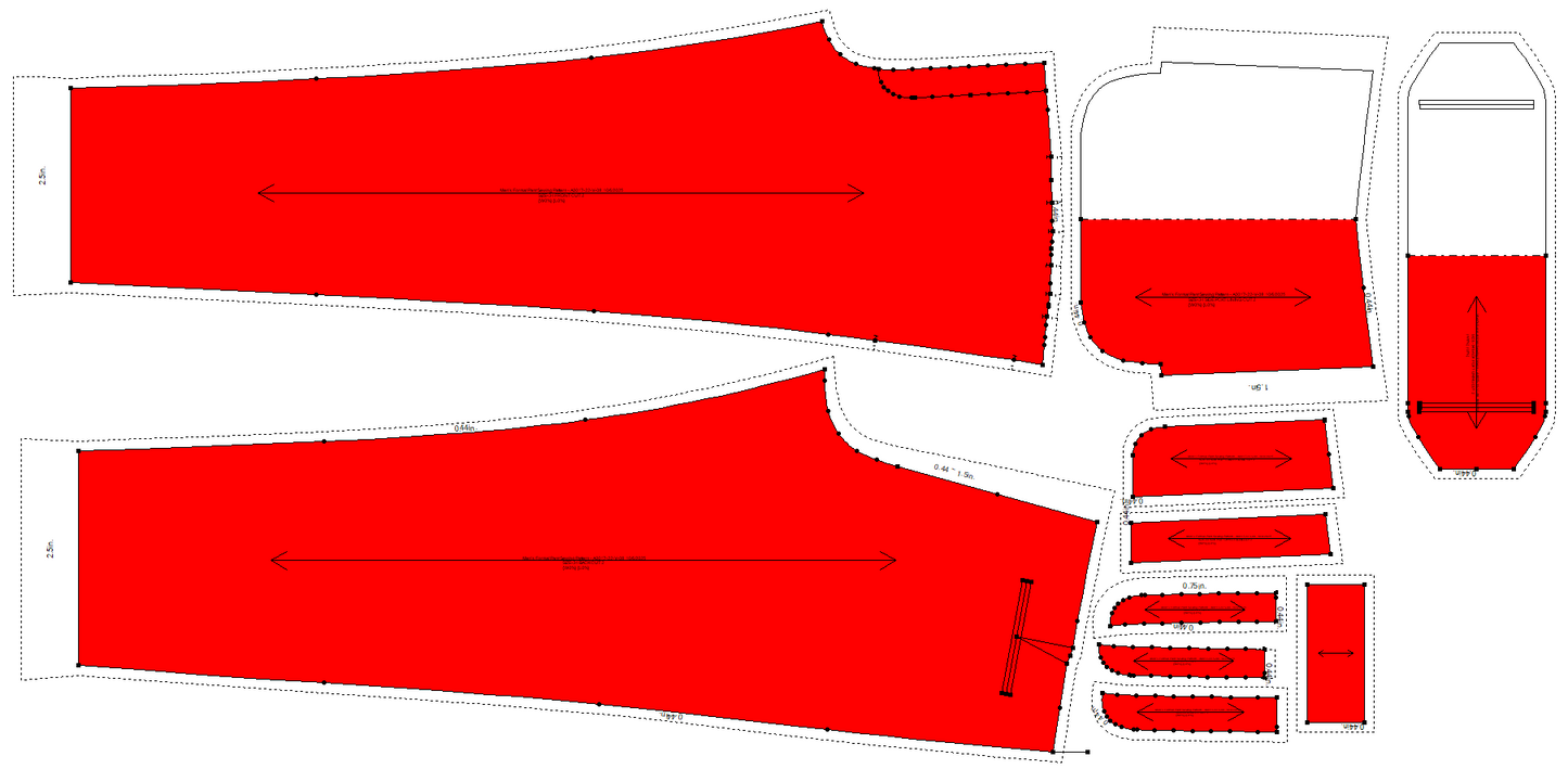 Men's Formal Pant Sewing Pattern - A0017-22-V-08