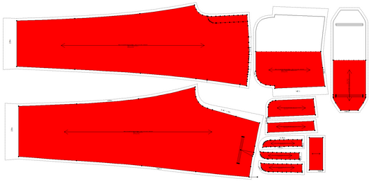 Men's Formal Pant Sewing Pattern - A0017-22-V-08