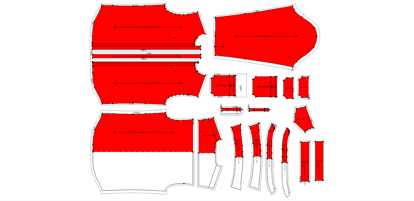 Men's Full Sleeves Regular Fit Shirt Sewing Pattern - A0004-26-Z-02