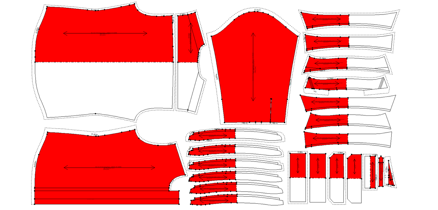 Men's Slim Fit Shirt Sewing Pattern - A0008-22-V-08