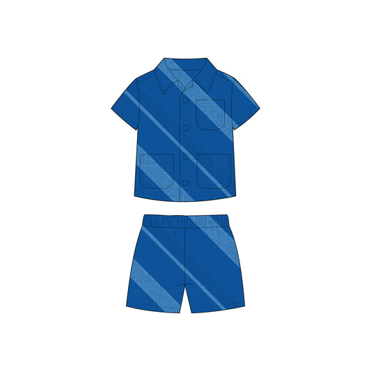Kids - Boy's Shirt & Shorts Co-ord Set Sewing Pattern - A0001-25-Y-8