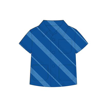 Kids - Boy's Half Sleeves Shirt Sewing Pattern - A0001-25-Y-8