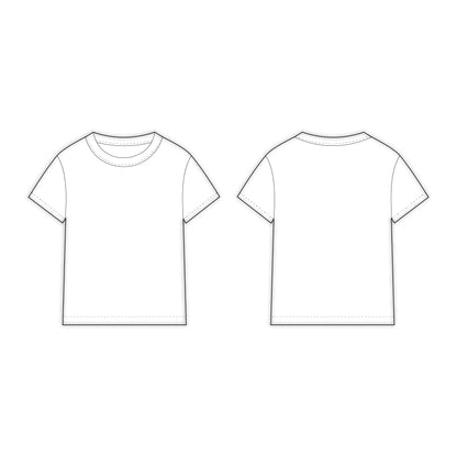 Kids - Boy's Half Sleeves T-Shirt Sewing Pattern - A0003-25-Y-8