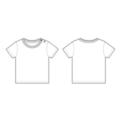 Kids - Boy's Half Sleeves T-Shirt Sewing Pattern - A0008-25-Y-8