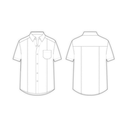 Men's Half Sleeves Shirt Sewing Pattern - A0004-22-V-04