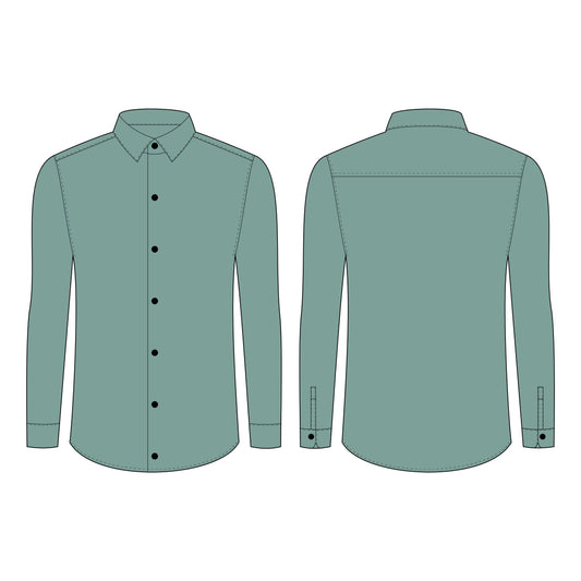 Men's Full Sleeves (Partywear) Shirt Sewing Pattern - A0003-23-W-3