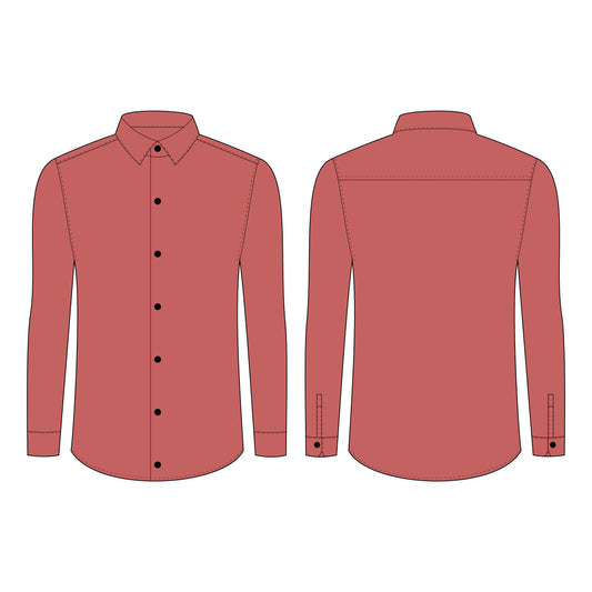 Men's Full Sleeves (Partywear) Shirt Sewing Pattern - A0002-23-W-3