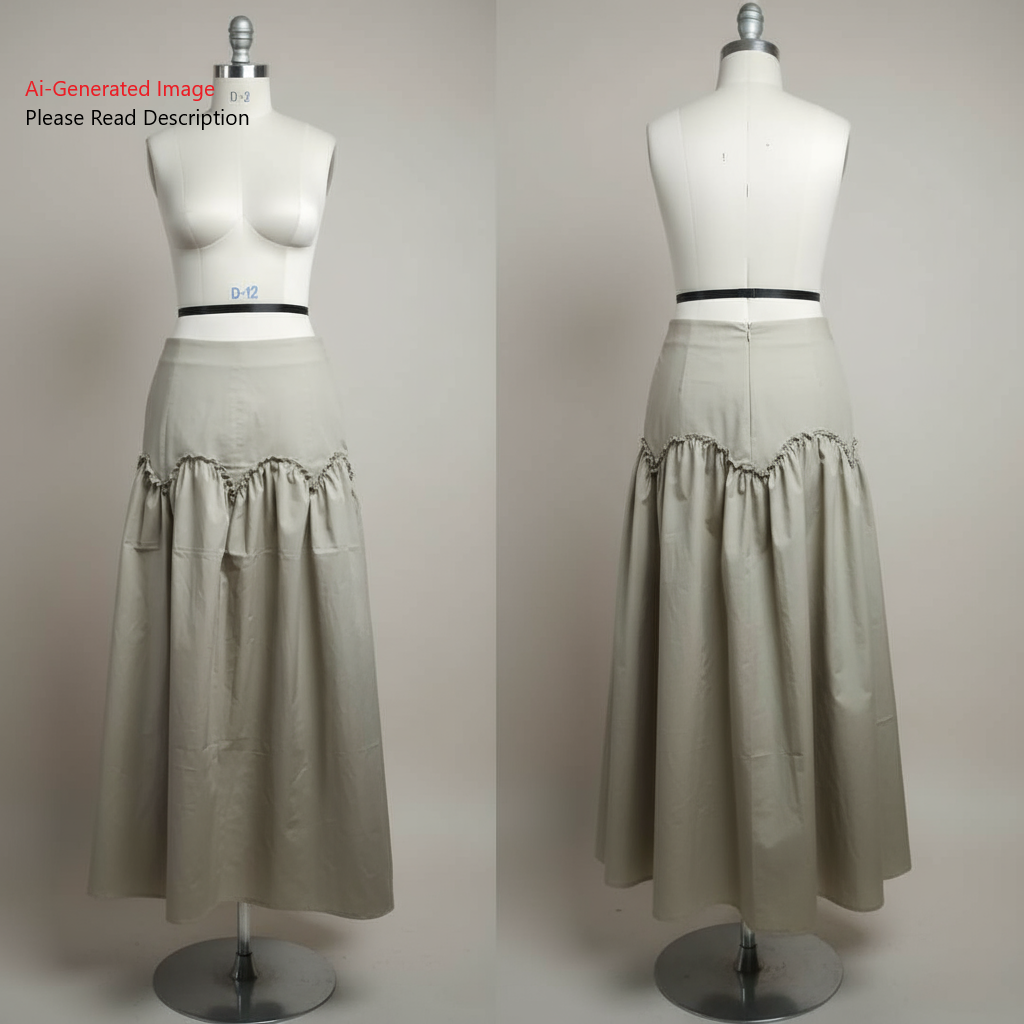Women's Long Skirt Sewing Pattern - A0002-25-Y-9