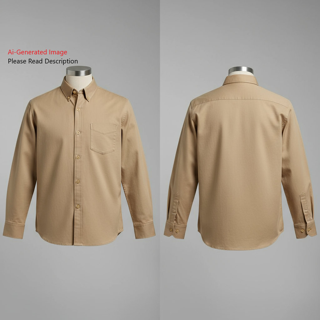 Men's Full Sleeves Regular Fit Shirt Sewing Pattern - A0003-26-Z-02