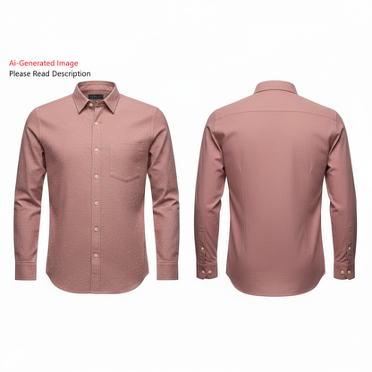 Men's Full Sleeves Regular Fit Shirt Sewing Pattern - A0001-25-Y-1