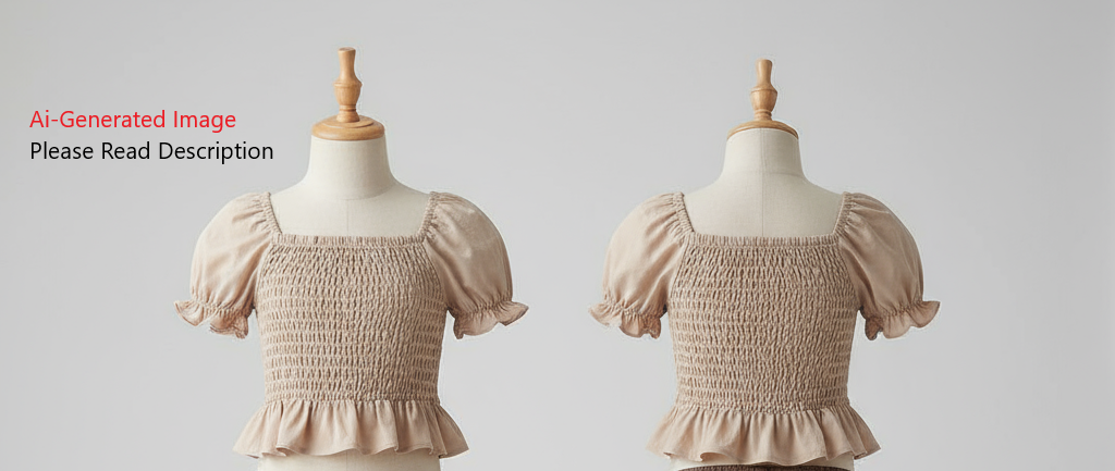 Kids - Girl's Smoking Top Sewing Pattern - A0005-25-Y-8