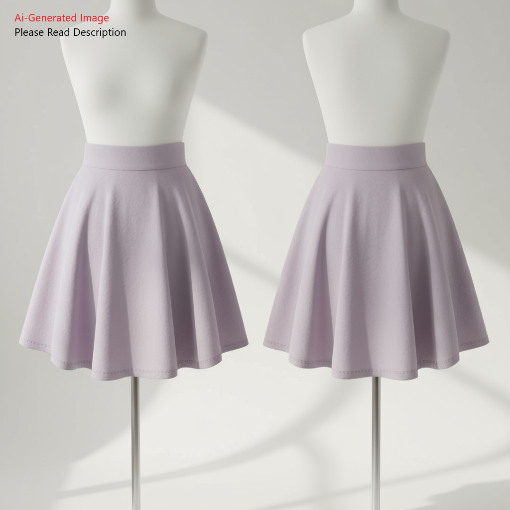 Women's Flared Skirt Sewing Pattern - A0001-22-V-08