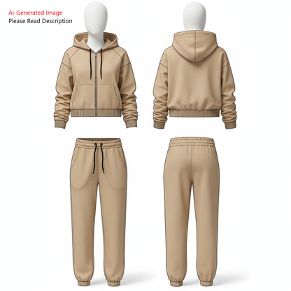 Women's Full Sleeves Regular Fit Co-ord Set Sewing Pattern - A0001-23-W-1