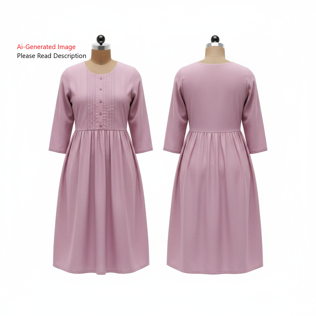 Women's Full Sleeves Regular Fit Kurti Sewing Pattern - A0001-23-W-2