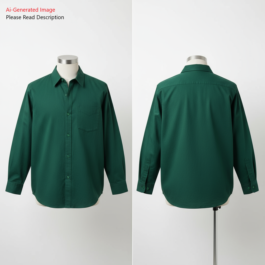 Men's Full Sleeves Plus Size Shirt Sewing Pattern - A0001-26-Z-01